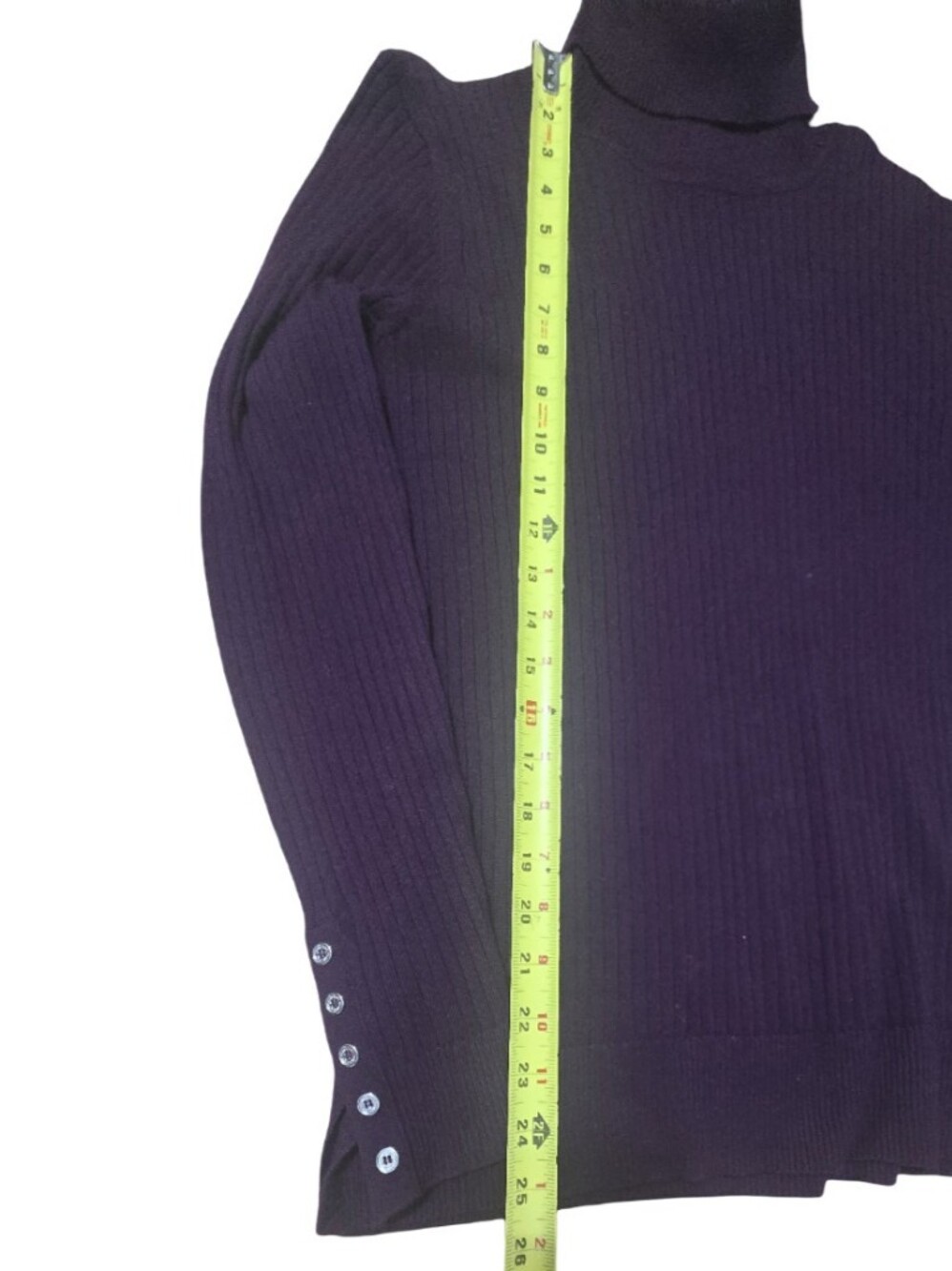 Calvin Klein Ribbed Turtleneck Sweater - Plum Festival Cocktail Buisiness Casual - Picture 9 of 13